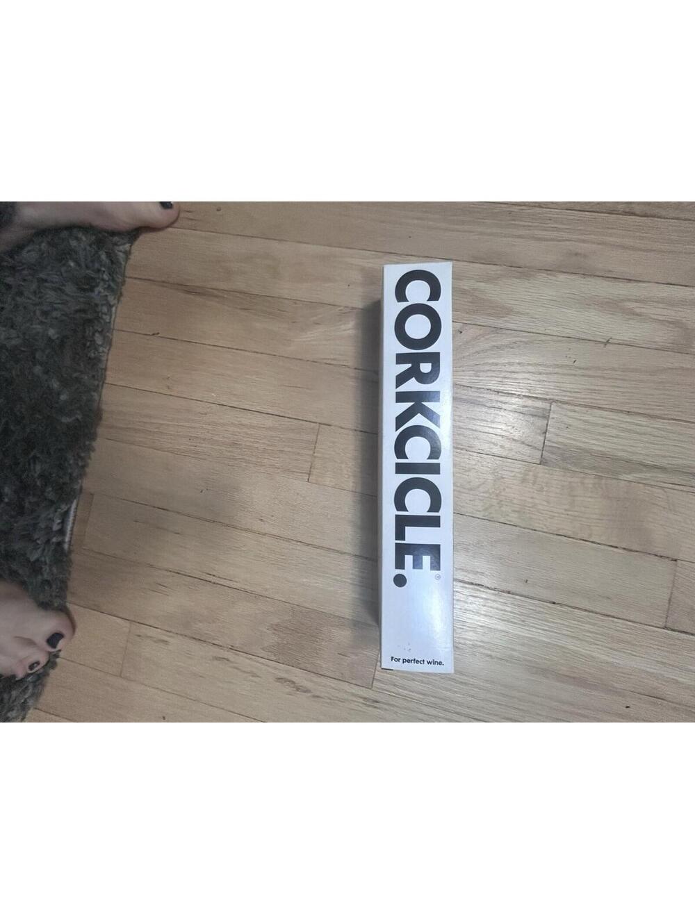 Corkcicle Reusable Freezable Glass Cork Bottle Stopper Clear Brown